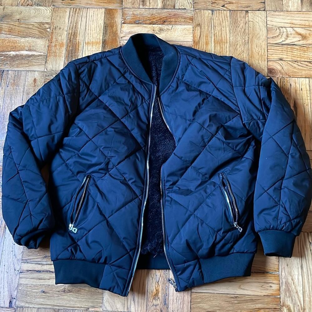Men Quilted Bomber Jacket